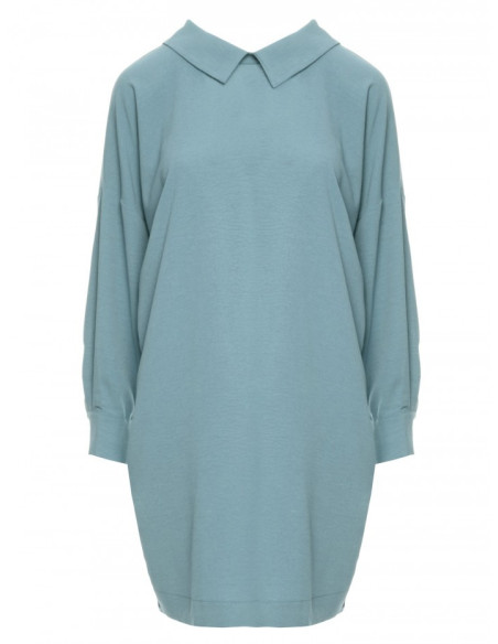 M740 Shirt dress with decorative chain - agave