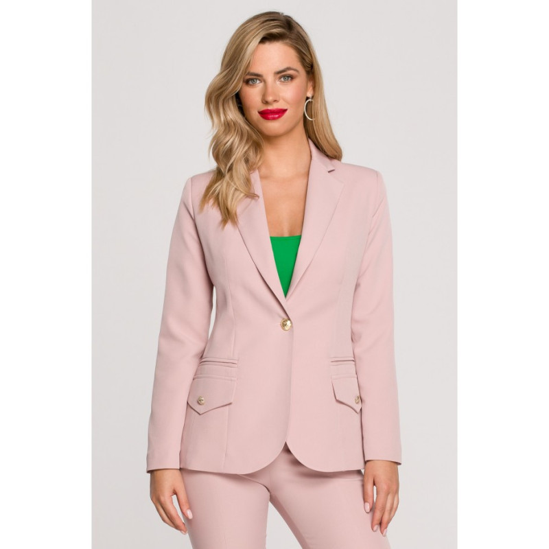 K141 Blazer with double flap pockets - crepe pink