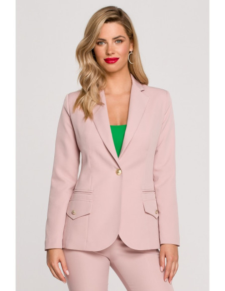 K141 Blazer with double flap pockets - crepe pink