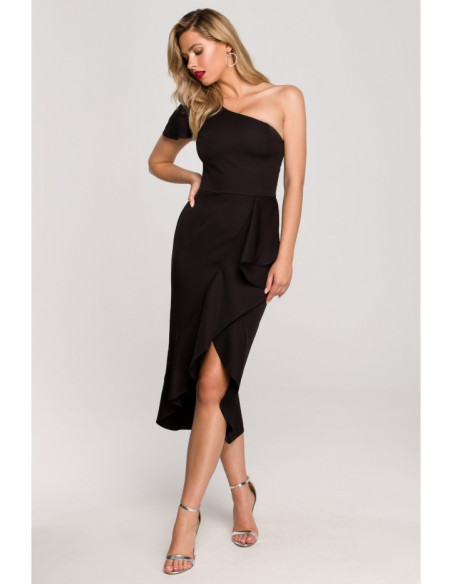 K146 One-shoulder dress - black