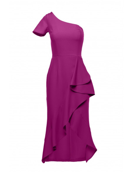 K146 One-shoulder dress - ruby
