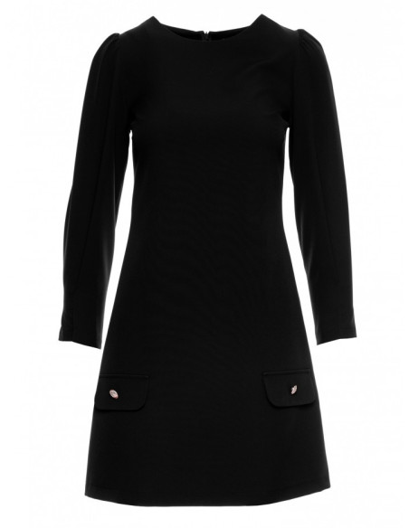 K148 Trapeze dress - black