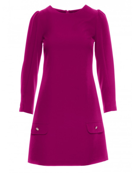 K148 Trapeze dress - ruby