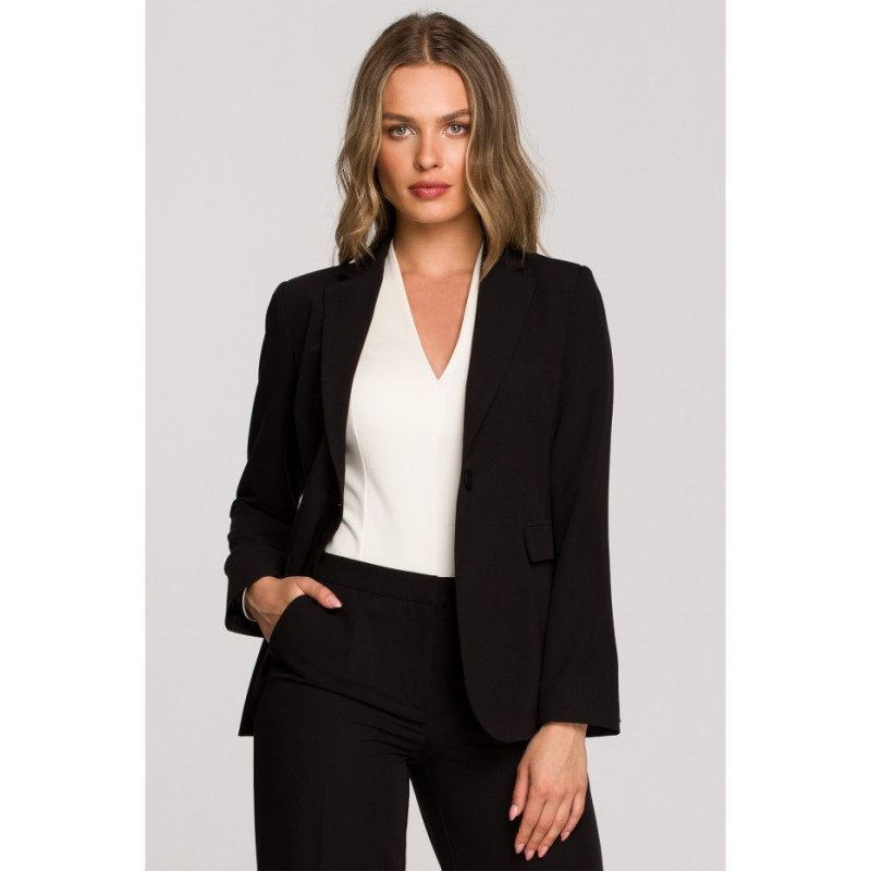S310 Single button blazer keflavik - black