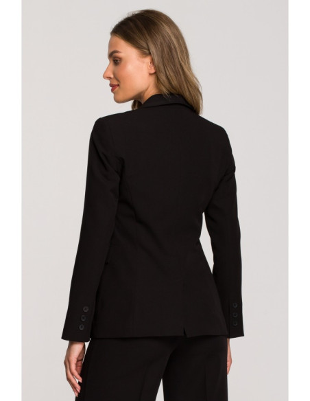 S310 Single button blazer keflavik - black