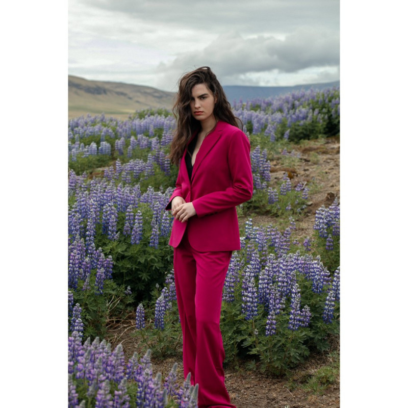 S311 Wide leg trousers - plum
