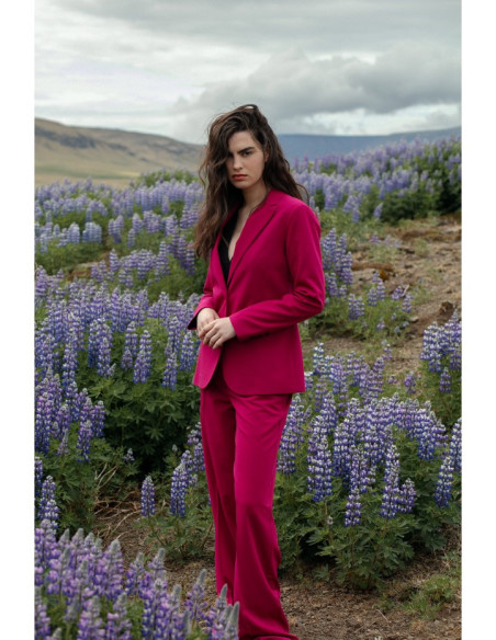 S311 Wide leg trousers - plum