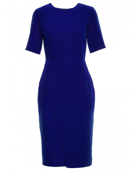 S317 Suknelė su sijonu - rugiagėlių mėlyna