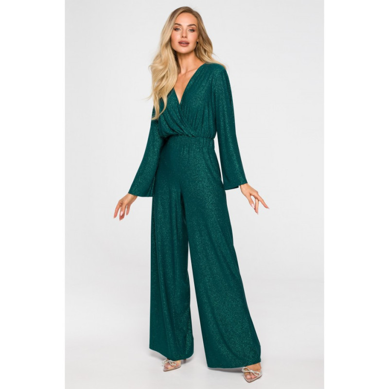 M720 Wrap top jumpsuit - emerald