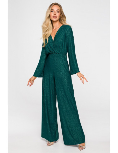 M720 Wrap top jumpsuit - emerald
