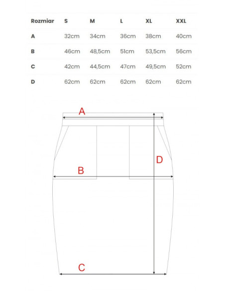 M728 Fitted skirt with patch pockets - black