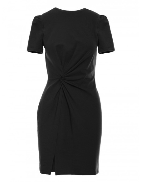 M731 Mini dress with a front twist - black