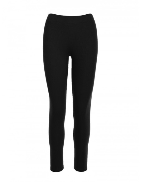 M734 Ribbed knit leggings - black