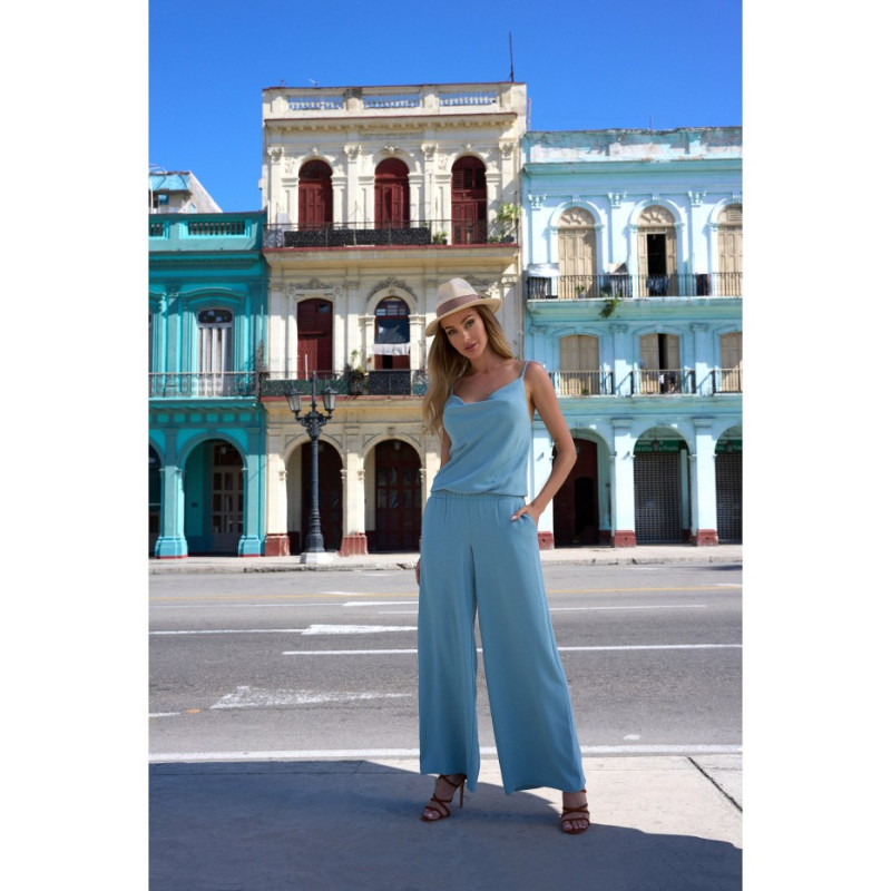 M737 Spaghetti strap jumpsuit - agave
