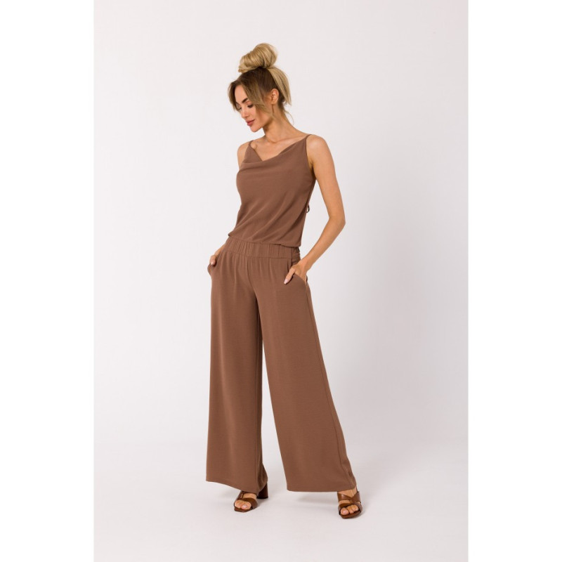 M737 Spaghetti strap jumpsuit - chocolate