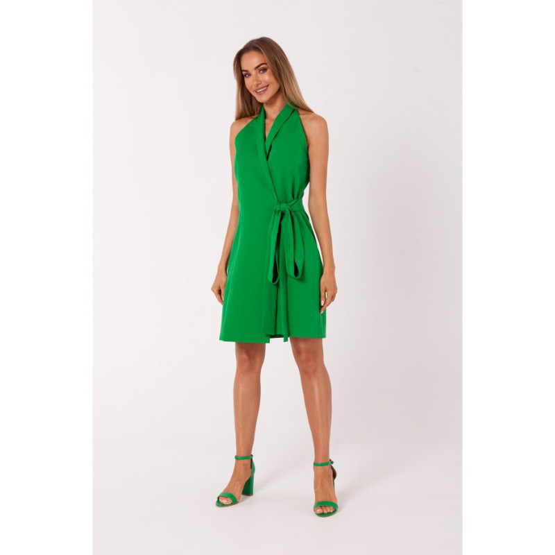 M747 Blazer dress with a tie detail - green