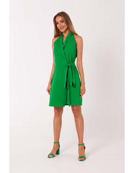 M747 Blazer dress with a tie detail - green