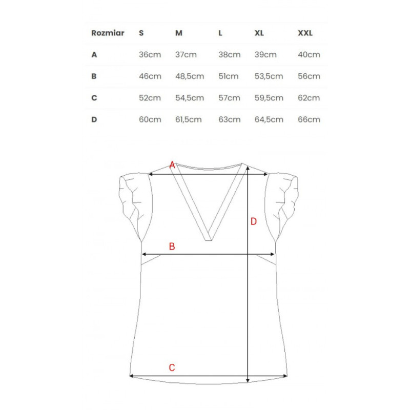 S344 Blouse with frilled sleeves - model 2 2