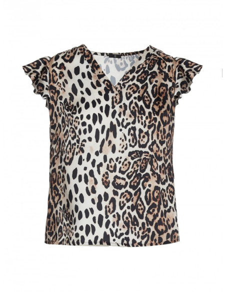 S344 Blouse with frilled sleeves - model 2