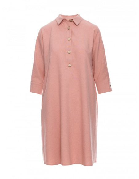B257 Flared shirt dress - pink