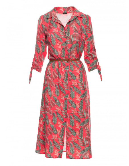 B259 Button down shirt dress - model 1