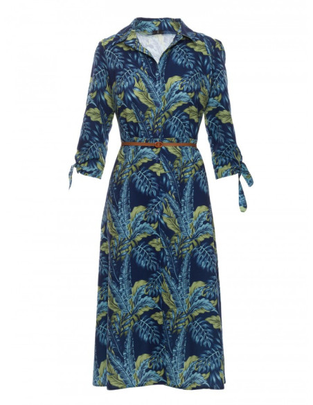 B259 Button down shirt dress - model 2