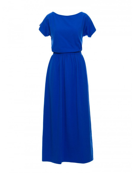 B264 Maxi dress with elasticated waist - royal blue