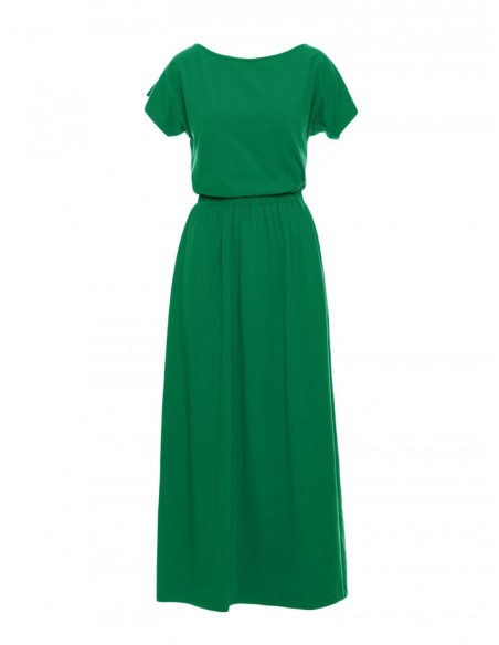 B264 Maxi dress with elasticated waist - green