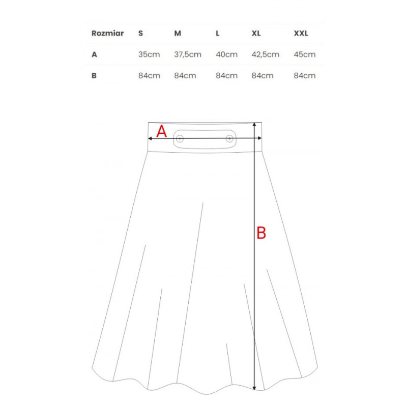 B265 High waisted flared skirt - beige 2