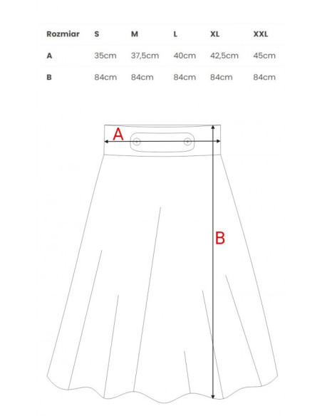 B265 High waisted flared skirt - beige