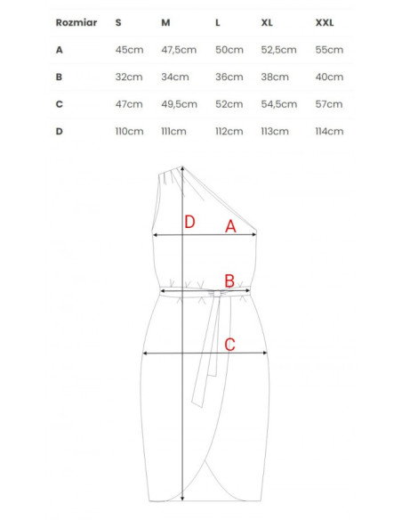 K160 One shoulder dress - coral