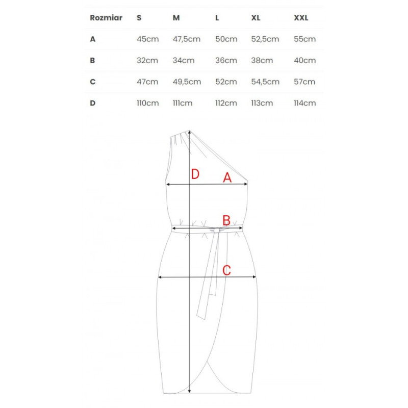 K160 One shoulder dress - sky blue 2