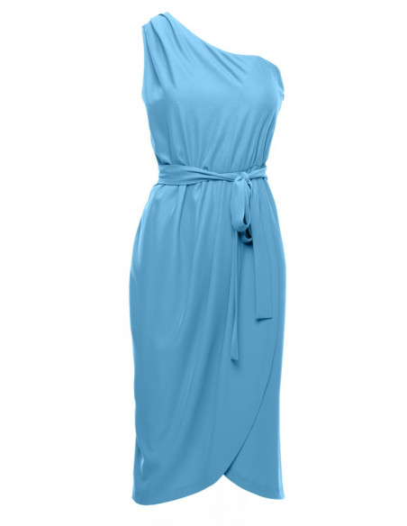 K160 One shoulder dress - sky blue