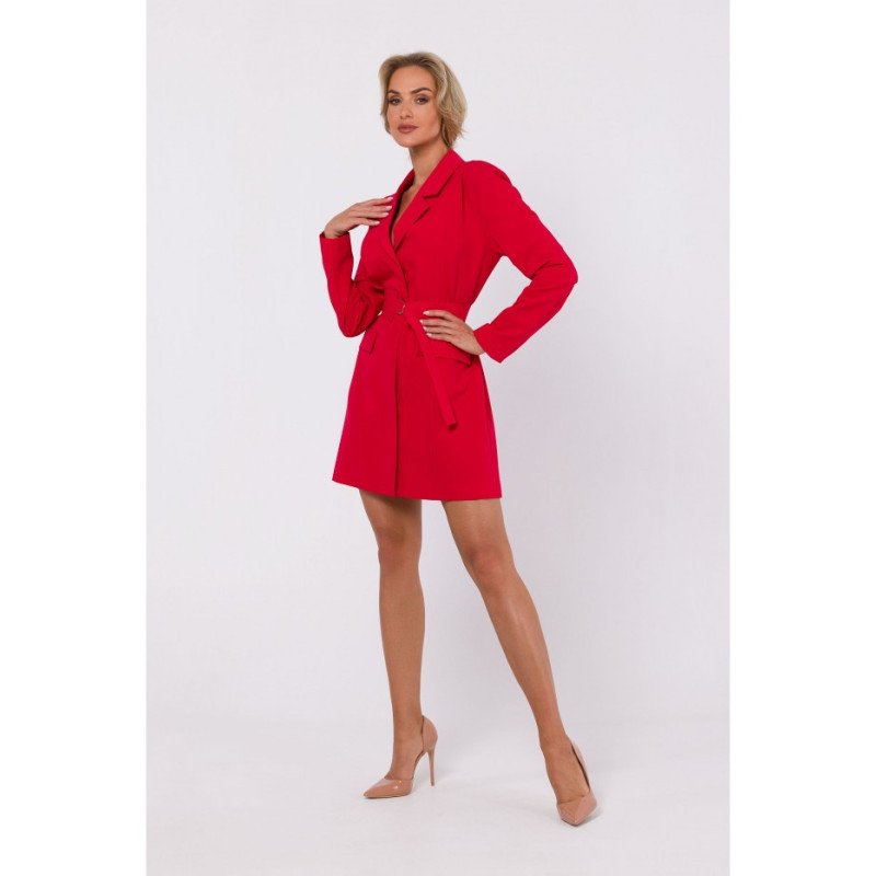 M749 Blazer dress with belt - red