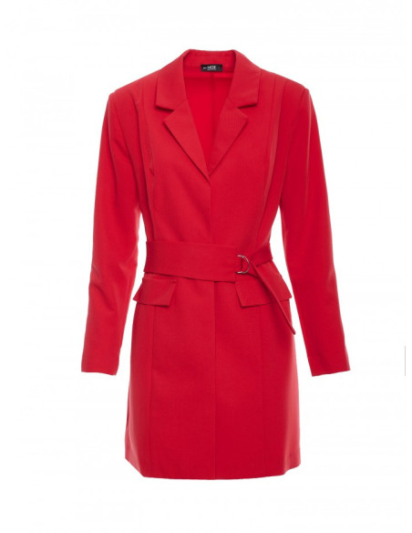 M749 Blazer dress with belt - red