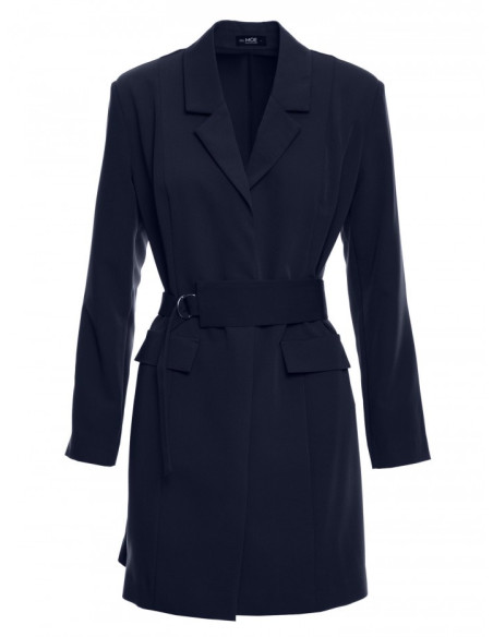 M749 Blazer dress with belt - navy blue