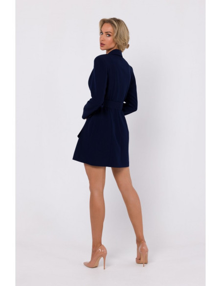M749 Blazer dress with belt - navy blue