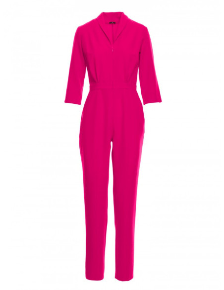 M751 Jumpsuit with shawl collar - pink
