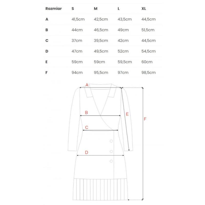M752 Dress with pleated bottom hem - red 2