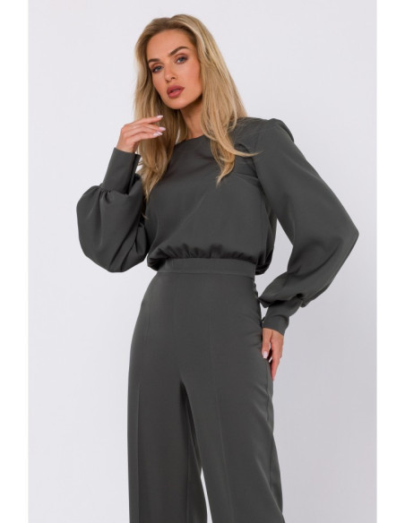 M754 Jumpsuit with decorative sleeves - khaki