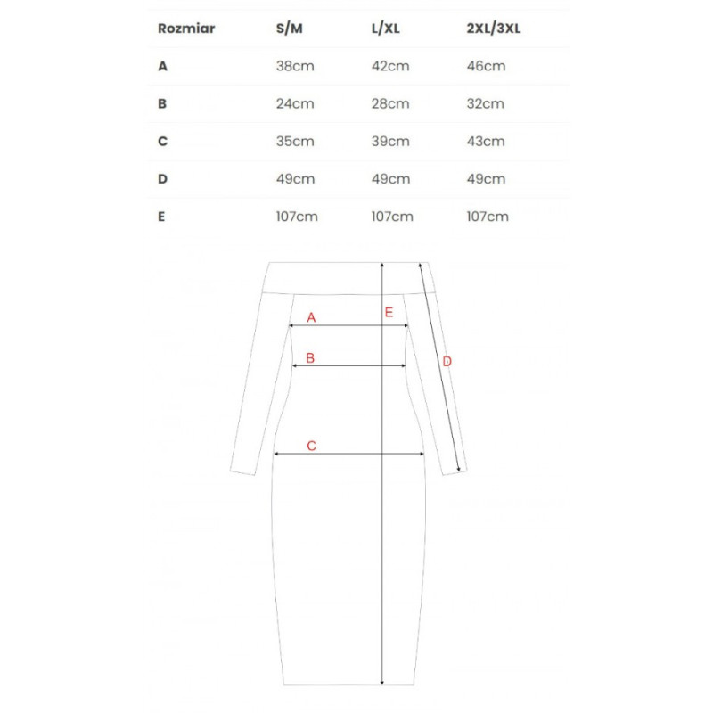 M757 Bodycon dress off shoulder detail - black 2