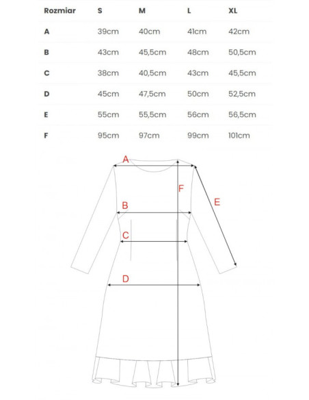 M765 Dress with ruffled bottom hem - maroon