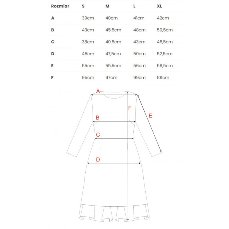 M765 Dress with ruffled bottom hem - green 2