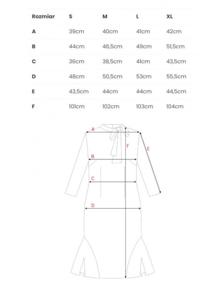 S346 Dress with a tie neck - green
