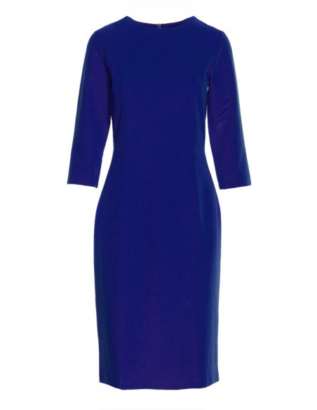 S350 Sheath dress with a front split - royal blue