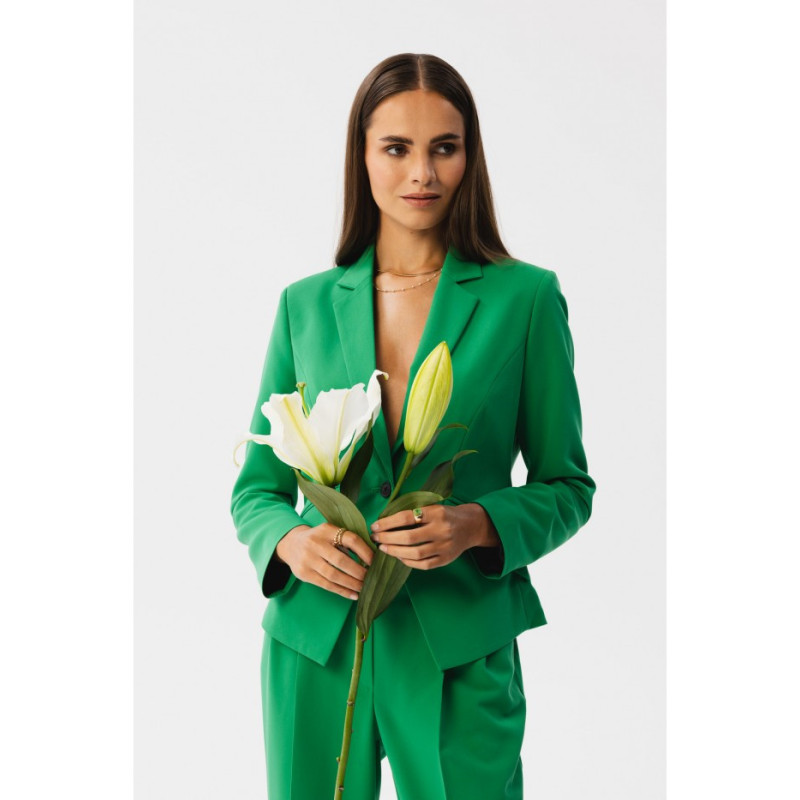 S353 Tailored single button blazer - green
