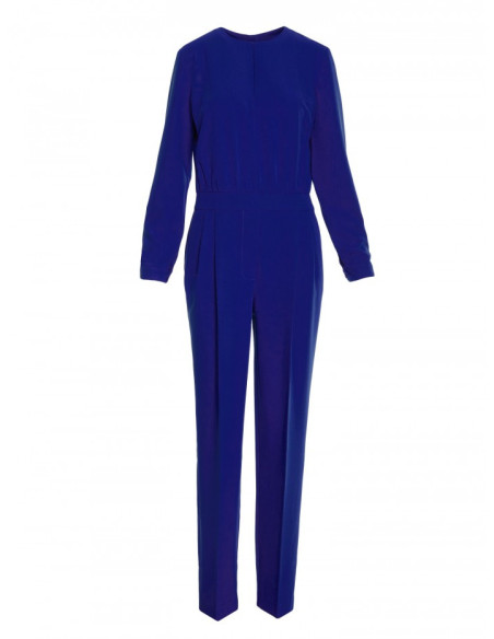 S355 Jumpsuit with a split neckline - royal blue