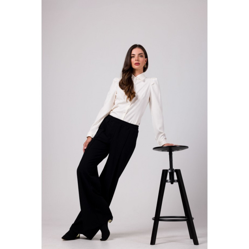 B275 Trousers with front stitching - black