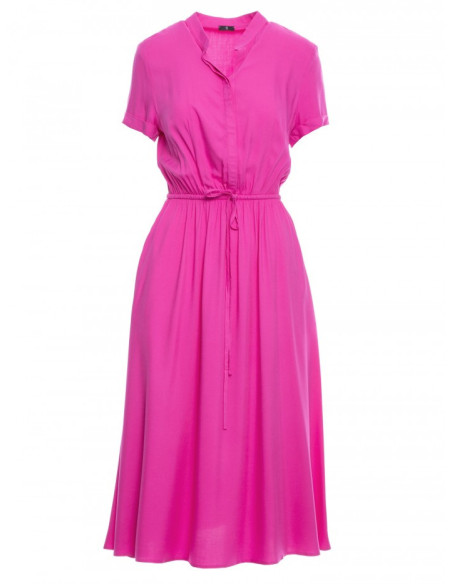 S366 Viscose dress with string tied waist - lilac