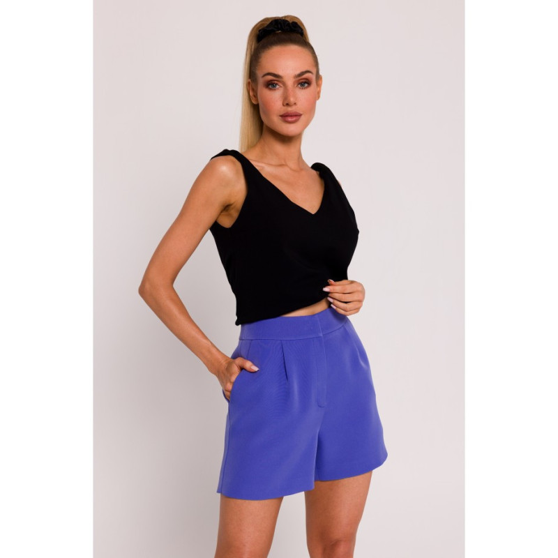 M775 Shorts with pleats - light purple